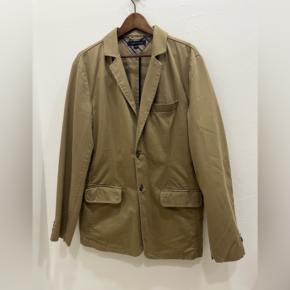 Tommy Hilfiger Men's Sport Tan Trench Coat Size 42 Large